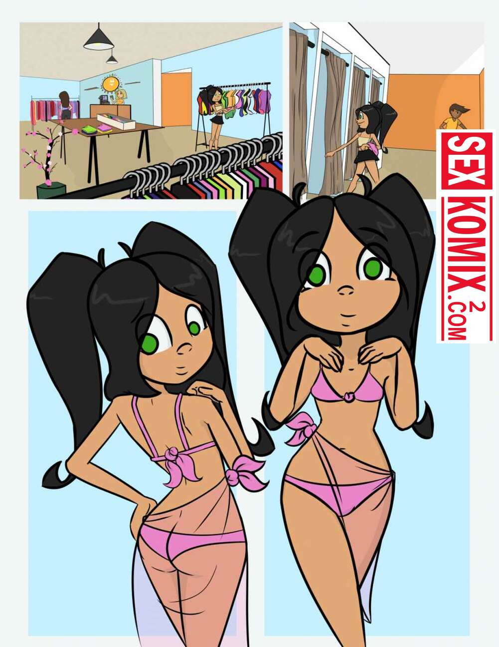 Порно комикс Примерочная